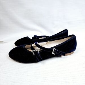 Zara Girls Velvet Ballet Flat size 38